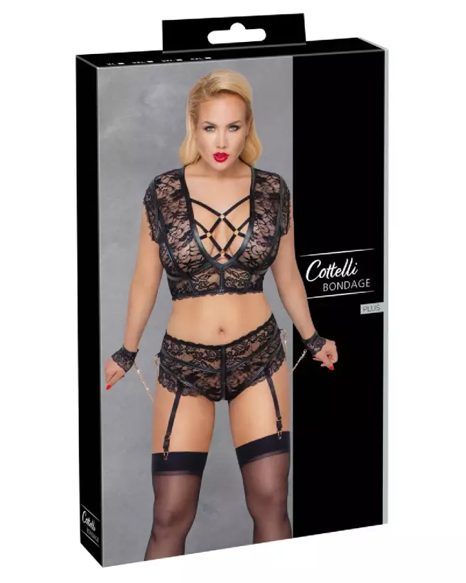 Photo de l'ensemble Bra Set Bondage Cottelli BONDAGE, lingerie séduisante et audacieuse-1