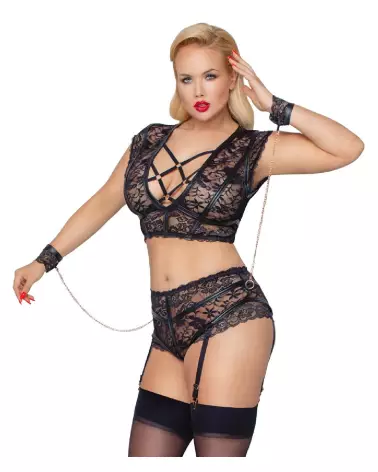 Photo de l'ensemble Bra Set Bondage Cottelli BONDAGE, lingerie séduisante et audacieuse-3