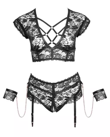 Photo de l'ensemble Bra Set Bondage Cottelli BONDAGE, lingerie séduisante et audacieuse-6