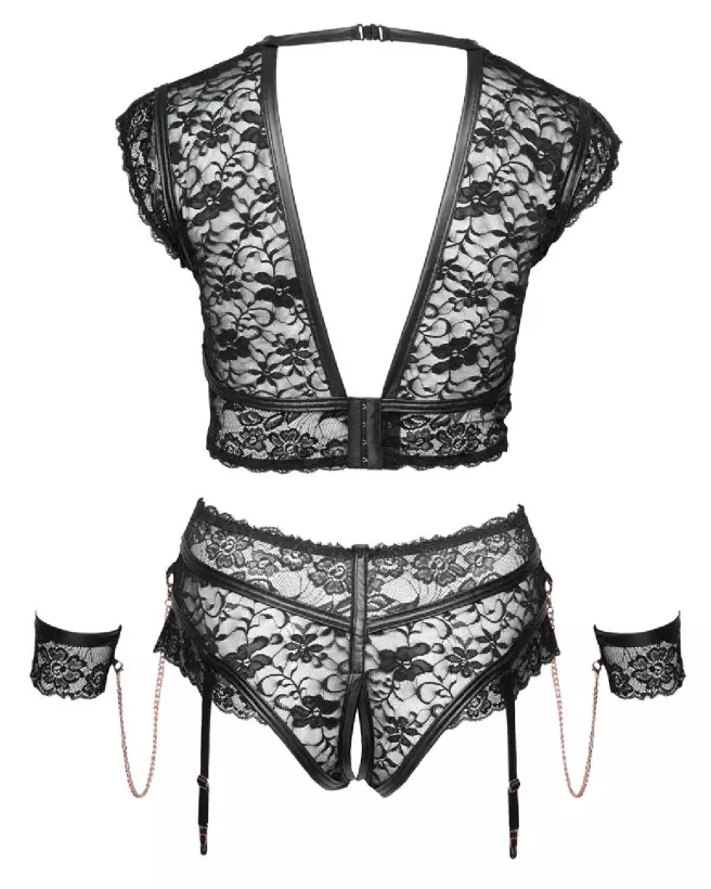 Photo de l'ensemble Bra Set Bondage Cottelli BONDAGE, lingerie séduisante et audacieuse-7