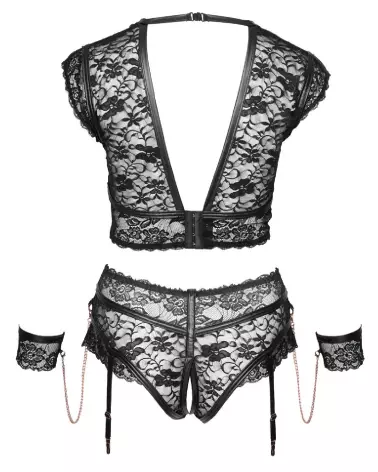 Photo de l'ensemble Bra Set Bondage Cottelli BONDAGE, lingerie séduisante et audacieuse-7