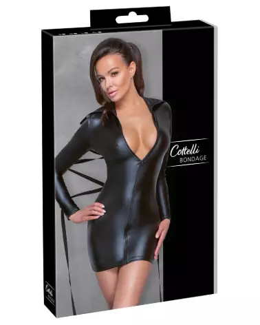 Robe noire sexy Cottelli Bondage élégante pour soirée-1