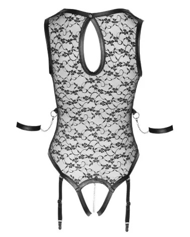 Body Black Cottelli Bondage en dentelle pour élégance et séduction-7