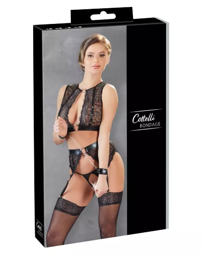 Top Set Bondage Cottelli en ensemble de lingerie érotique pour jeux sensuels-1