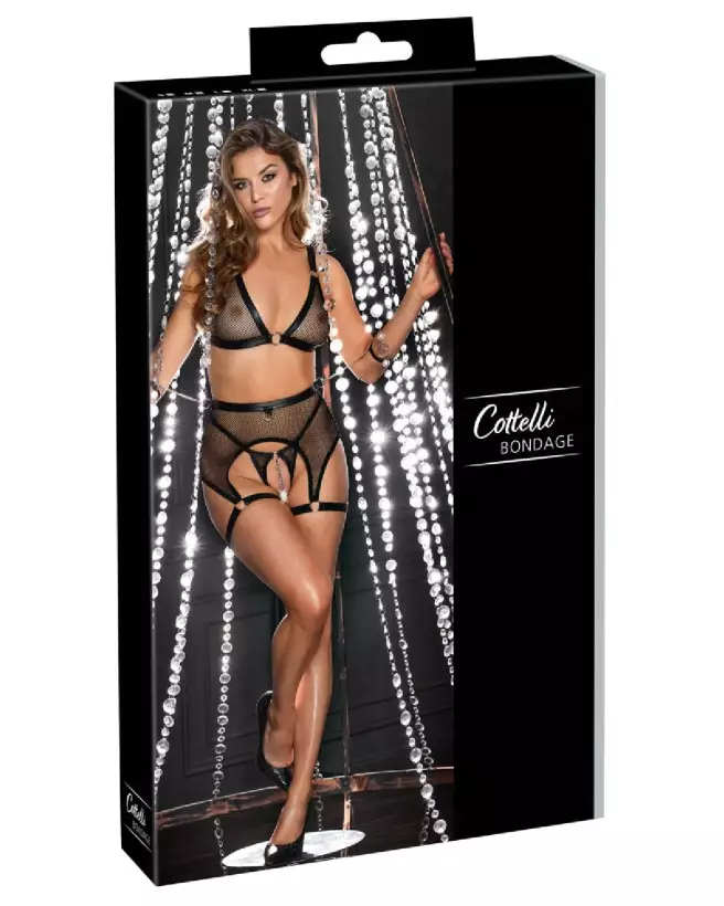 Photo de l'ensemble Bra Set Bondage de Cottelli BONDAGE, lingerie élégante et séduisante-1