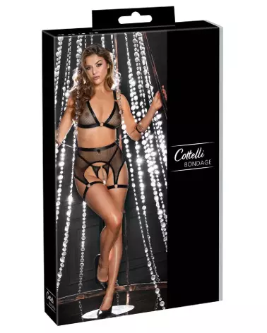 Photo de l'ensemble Bra Set Bondage de Cottelli BONDAGE, lingerie élégante et séduisante-1