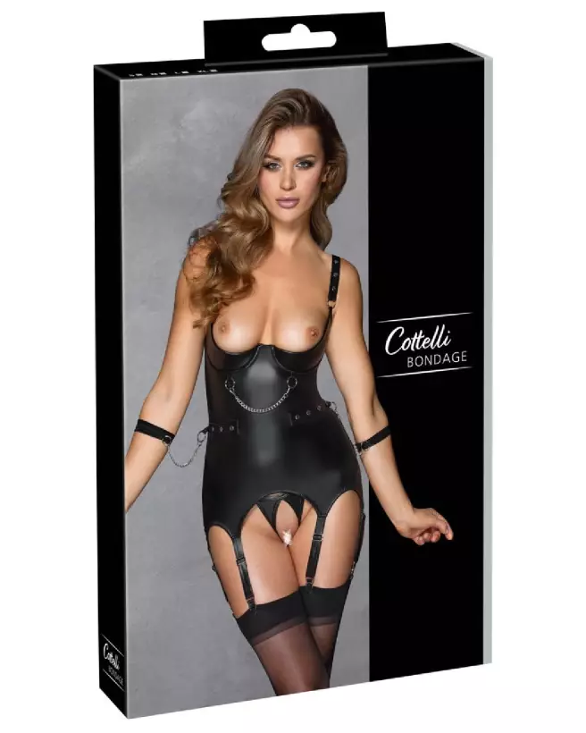 Image de guêpière Basque Bondage Cottelli, lingerie séduisante et élégante-1