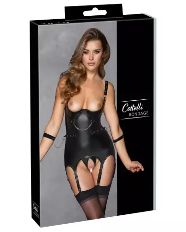 Image de guêpière Basque Bondage Cottelli, lingerie séduisante et élégante-1