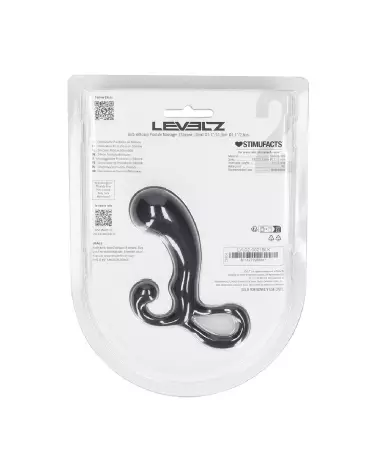 Masseur prostatique noir en silicone taille S Levelz by Shots pour stimulation efficace-2