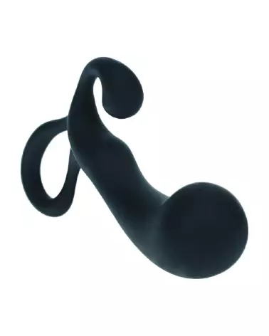 Masseur prostatique noir en silicone taille S Levelz by Shots pour stimulation efficace-4