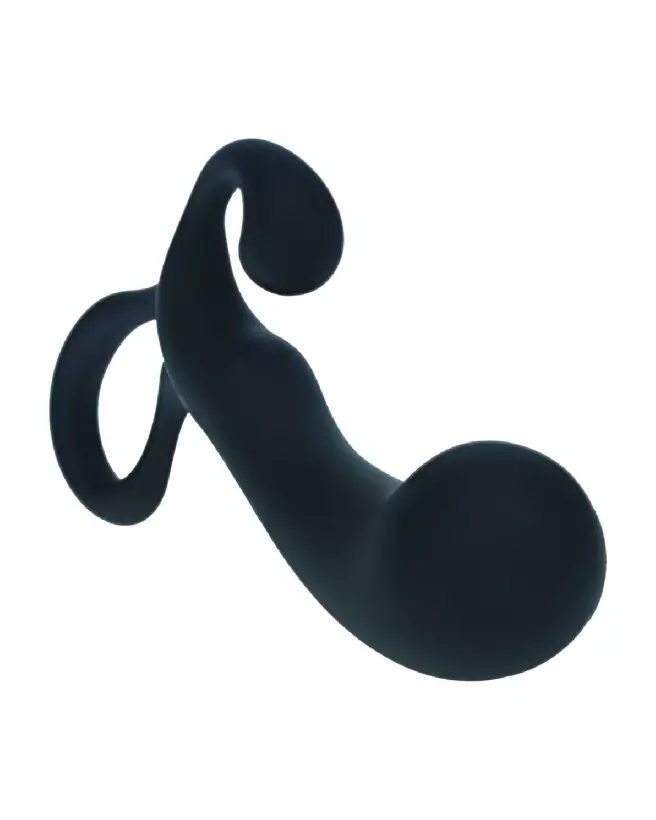 Masseur prostatique en silicone noir taille M Levelz by Shots pour stimulation précise-4