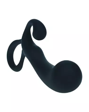 Masseur prostatique en silicone noir taille M Levelz by Shots pour stimulation précise-4