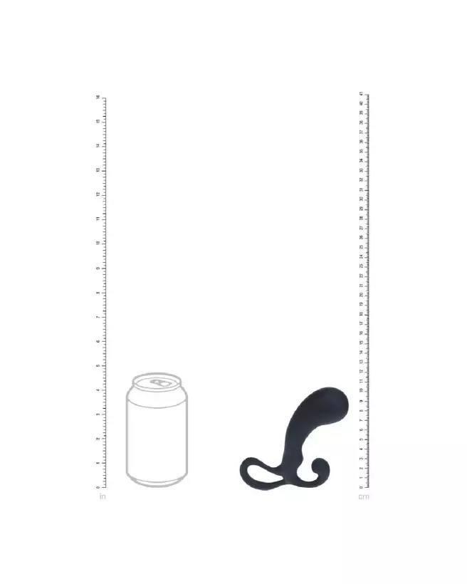 Masseur prostatique en silicone noir taille M Levelz by Shots pour stimulation précise-5