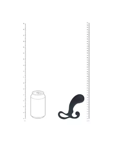 Masseur prostatique en silicone noir taille M Levelz by Shots pour stimulation précise-5