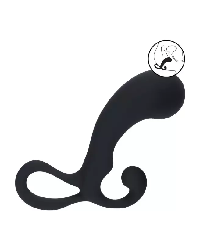 Masseur prostatique en silicone noir taille M Levelz by Shots pour stimulation précise-7