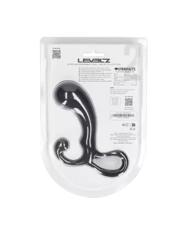 Masseur prostatique noir en silicone taille L de Levelz by Shots-2