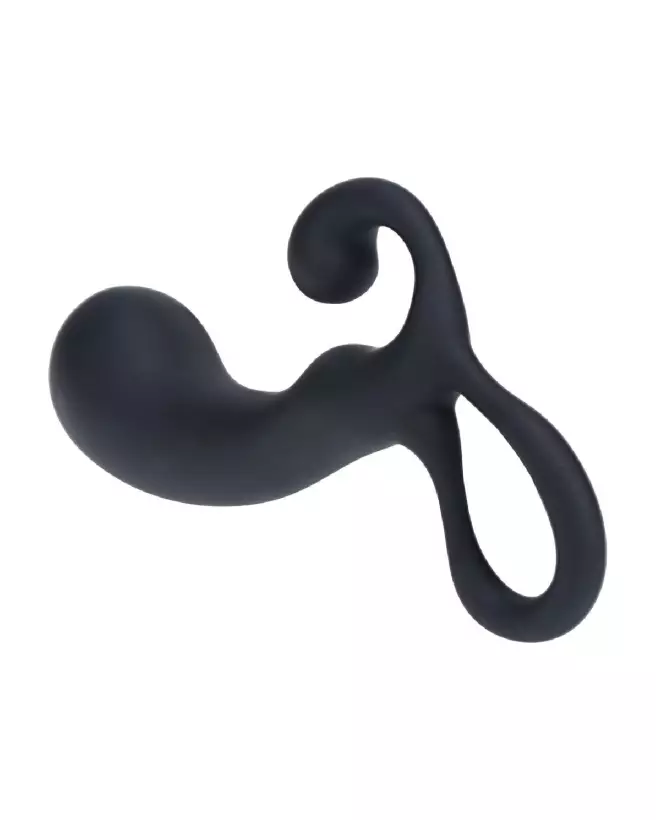 Masseur prostatique noir en silicone taille L de Levelz by Shots-3