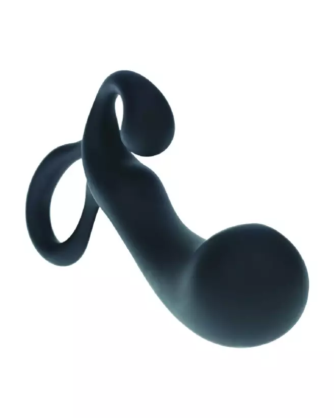 Masseur prostatique noir en silicone taille L de Levelz by Shots-4