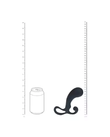 Masseur prostatique noir en silicone taille L de Levelz by Shots-5