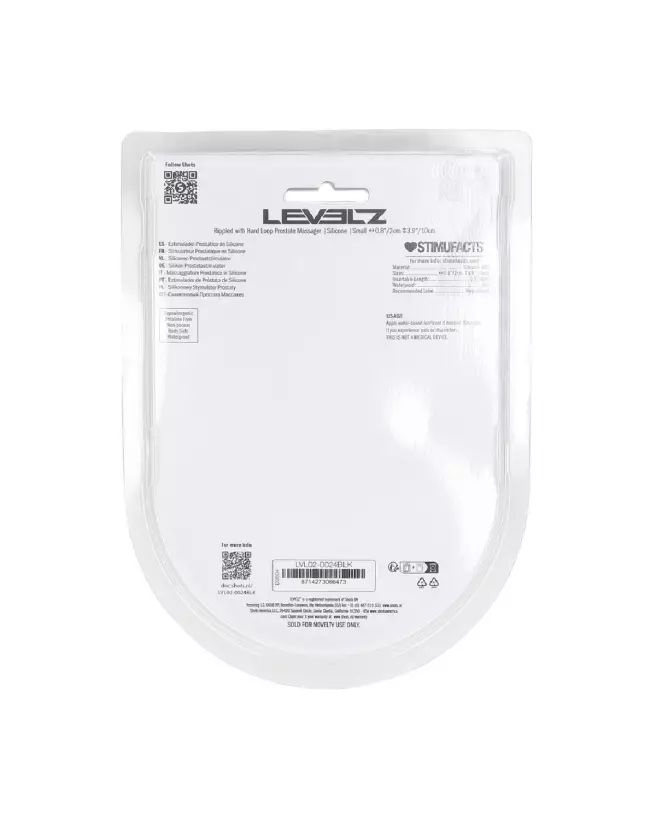 Image Masseur de Prostate Levelz by Shots en Silicone Noir avec Boucle Rigide Ondulée-2