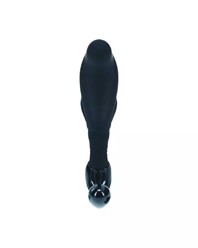 Image Masseur de Prostate Levelz by Shots en Silicone Noir avec Boucle Rigide Ondulée-4