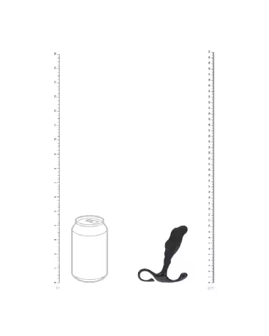 Image Masseur de Prostate Levelz by Shots en Silicone Noir avec Boucle Rigide Ondulée-6