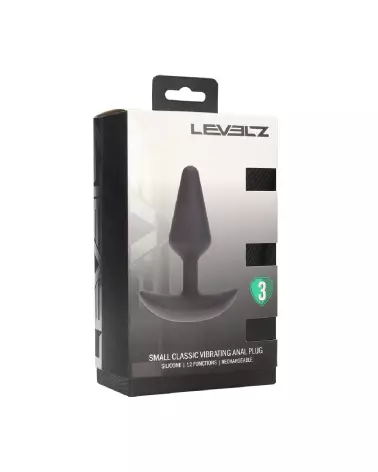 Plug anal vibrant noir en silicone de Levelz by Shots, taille S, confort optimal-1