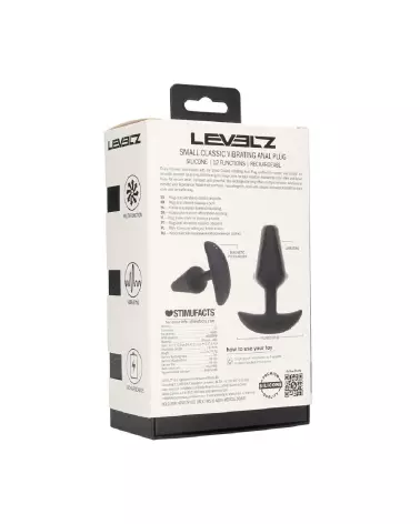 Plug anal vibrant noir en silicone de Levelz by Shots, taille S, confort optimal-2