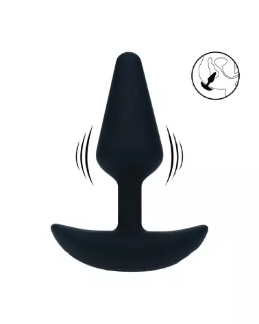 Plug anal vibrant noir en silicone de Levelz by Shots, taille S, confort optimal-7