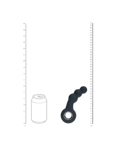 Masseur prostatique vibrant Levelz by Shots en silicone noir avec perles stimulantes-6