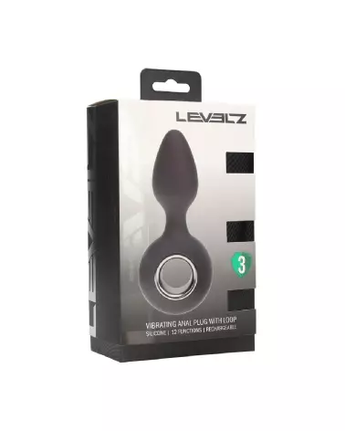 Plug anal vibrant Levelz by Shots en silicone noir, sécurité et plaisir intensifié-1