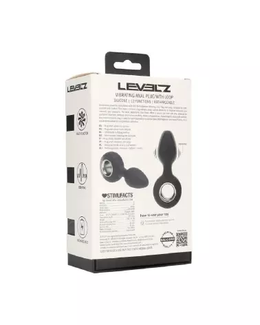 Plug anal vibrant Levelz by Shots en silicone noir, sécurité et plaisir intensifié-2
