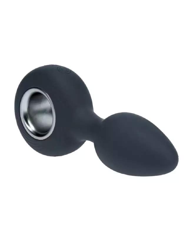Plug anal vibrant Levelz by Shots en silicone noir, sécurité et plaisir intensifié-4