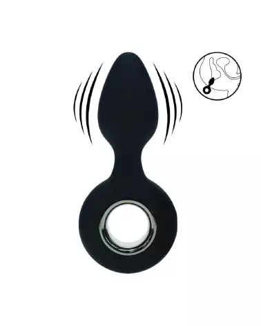 Plug anal vibrant Levelz by Shots en silicone noir, sécurité et plaisir intensifié-7