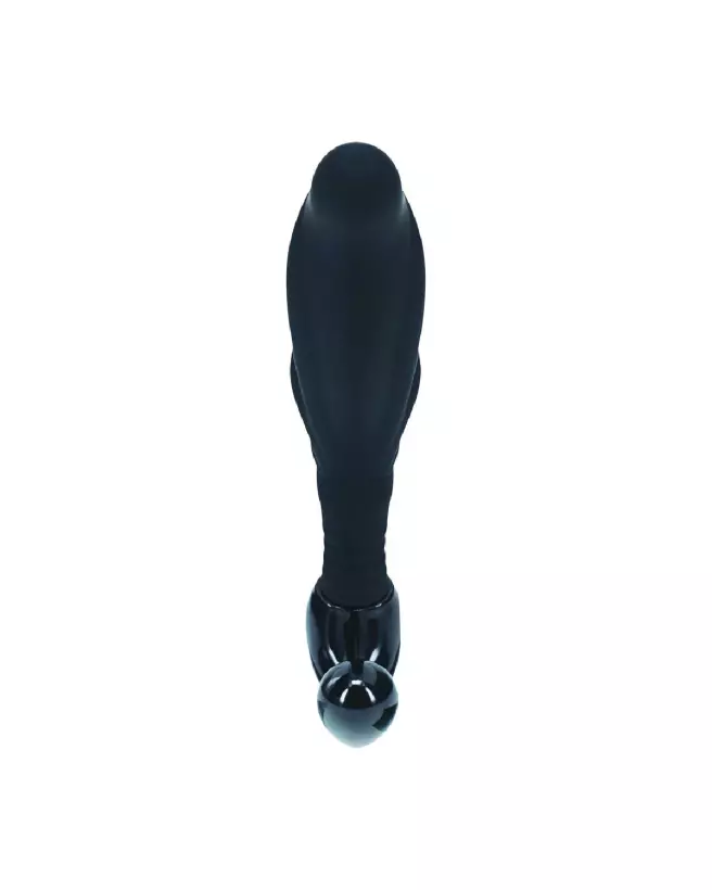Masseur prostatique Levelz noir en silicone avec boucle ondulée-4