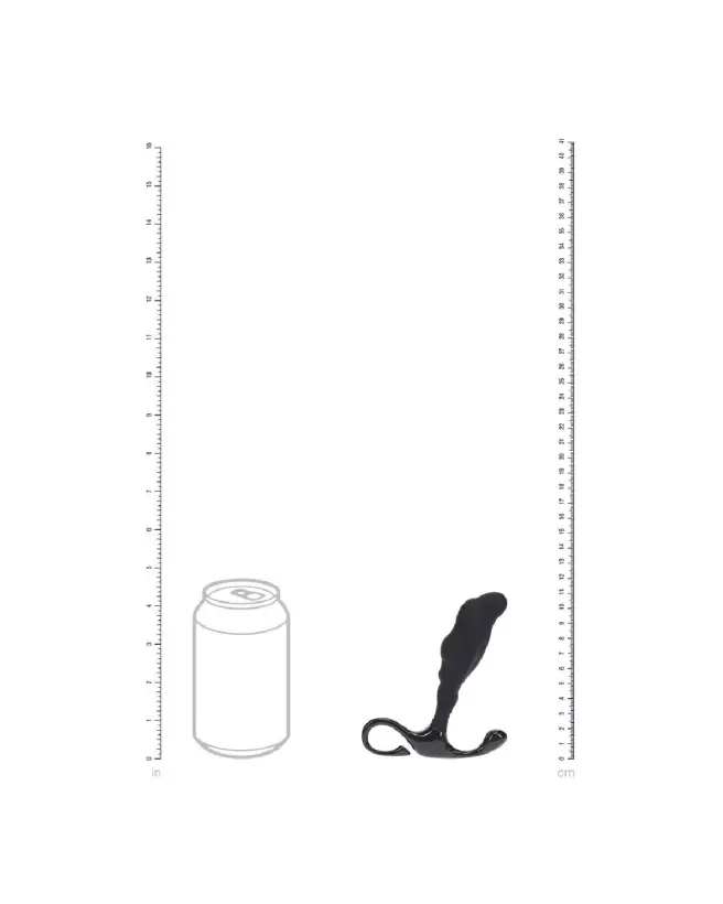 Masseur prostatique Levelz noir en silicone avec boucle ondulée-6
