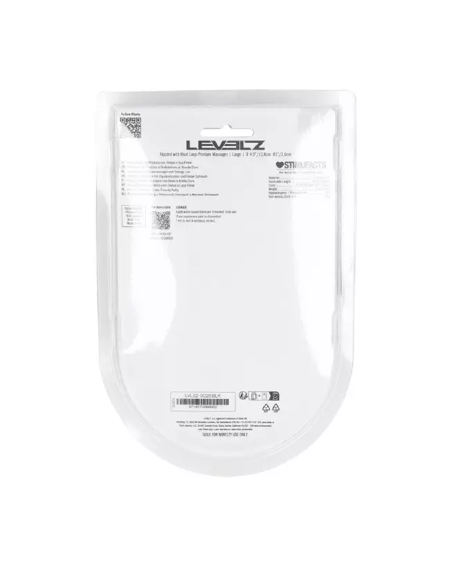 Masseur prostatique Levelz by Shots en silicone noir avec boucle ondulée-2