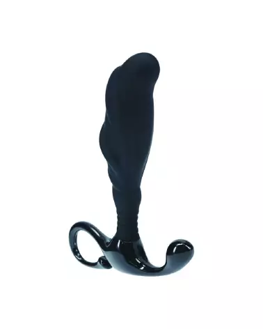 Masseur prostatique Levelz by Shots en silicone noir avec boucle ondulée-3