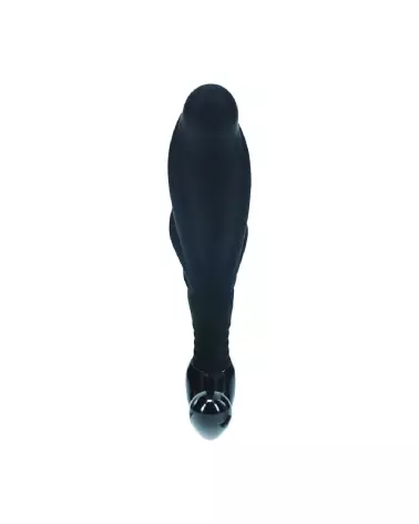 Masseur prostatique Levelz by Shots en silicone noir avec boucle ondulée-4