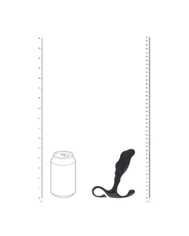Masseur prostatique Levelz by Shots en silicone noir avec boucle ondulée-6