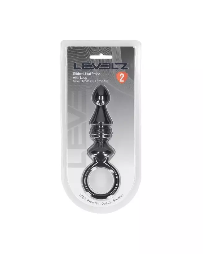 Image Probe Anal en Silicone Rainuré Noir Levelz by Shots - Confort et sécurité-1