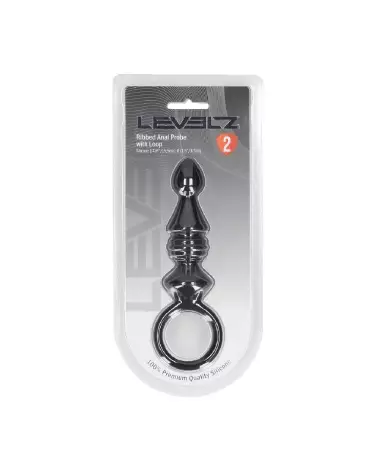 Image Probe Anal en Silicone Rainuré Noir Levelz by Shots - Confort et sécurité-1