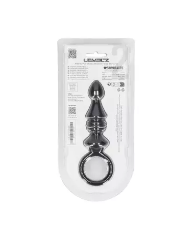 Image Probe Anal en Silicone Rainuré Noir Levelz by Shots - Confort et sécurité-2