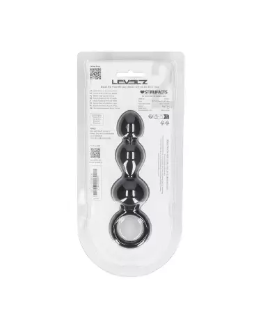 Image de sonde anale perlée en silicone noir Levelz by Shots-2