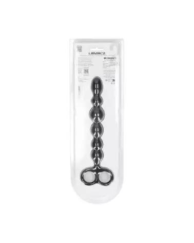 Sonde Anal Perlée en Silicone avec Double Boucle de Levelz by Shots-2