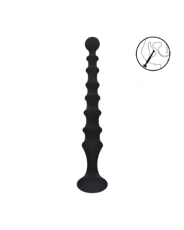 Image de Probe Anale Évasée Nervurée Noir de Levelz by Shots-6