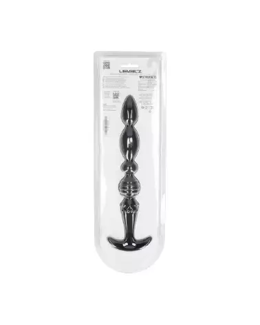 Sonde anale évasée Levelz by Shots en silicone noir multi-texturé-2