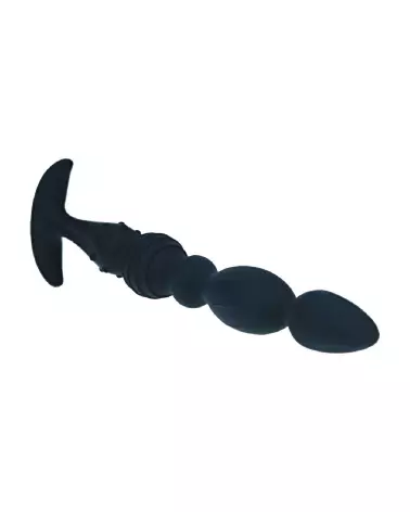 Sonde anale évasée Levelz by Shots en silicone noir multi-texturé-3