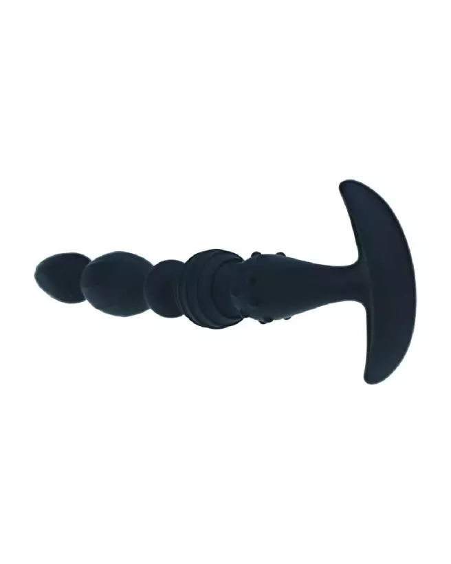 Sonde anale évasée Levelz by Shots en silicone noir multi-texturé-4