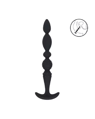 Sonde anale évasée Levelz by Shots en silicone noir multi-texturé-7